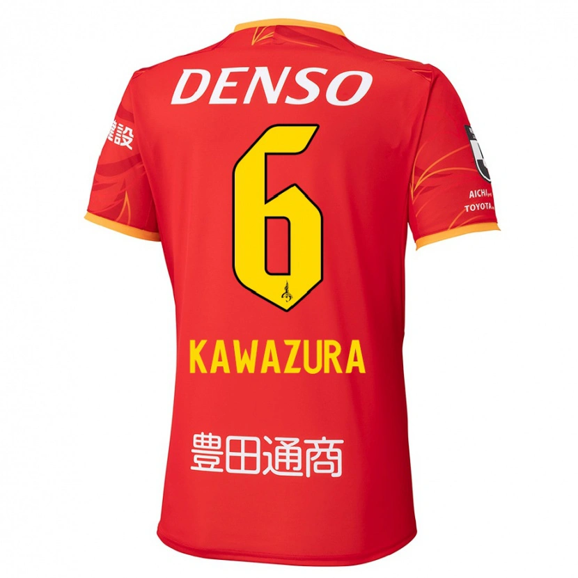Danxen Men Akinari Kawazura #6 Red Yellow Home Jersey 2025/26 T-Shirt