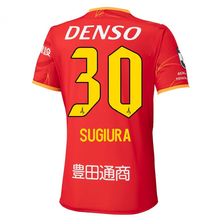 Danxen Men Shungo Sugiura #30 Red Yellow Home Jersey 2025/26 T-Shirt