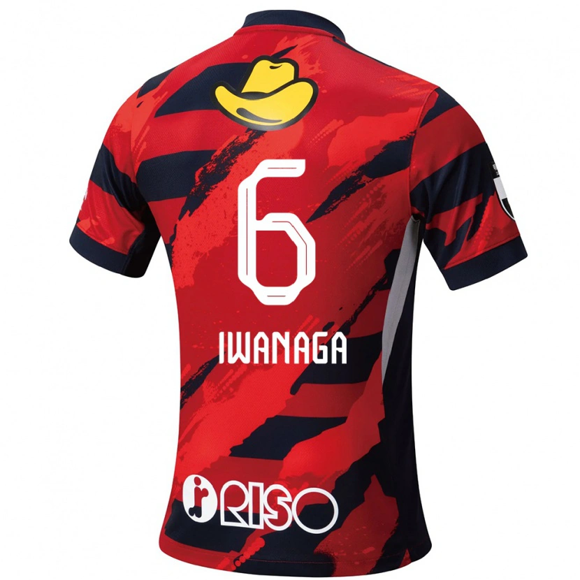 Danxen Men Yoshiki Iwanaga #6 Red Black Home Jersey 2025/26 T-Shirt