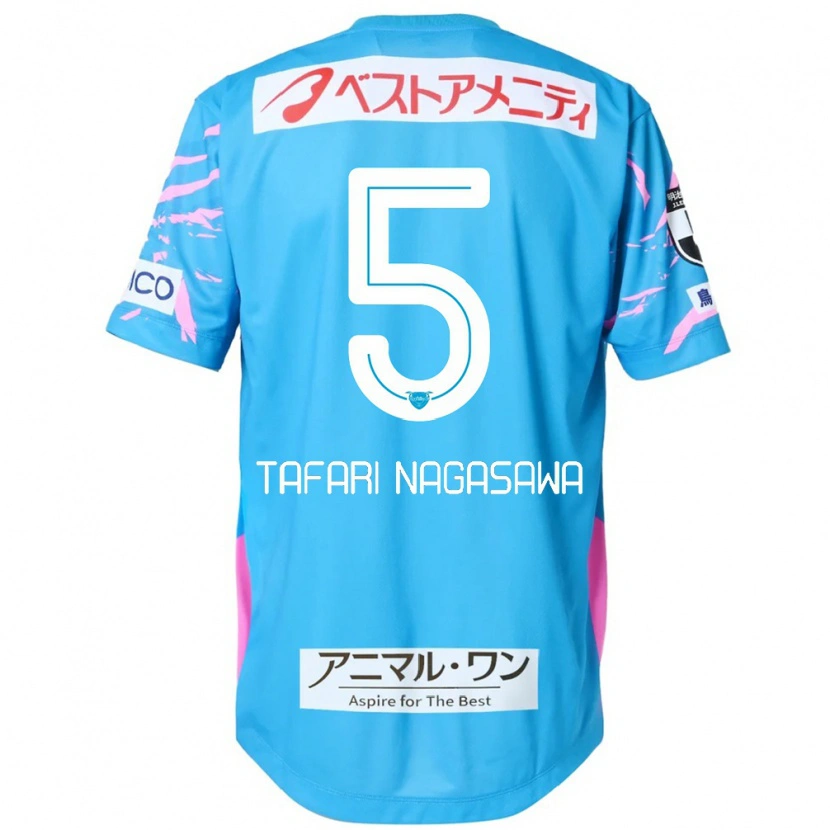 Danxen Men Shiva Tafari Nagasawa #5 Blue Pink Home Jersey 2025/26 T-Shirt