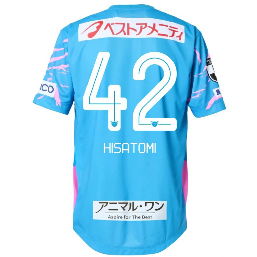Danxen Men Kazuhiro Hisatomi #42 Blue Pink Home Jersey 2025/26 T-Shirt
