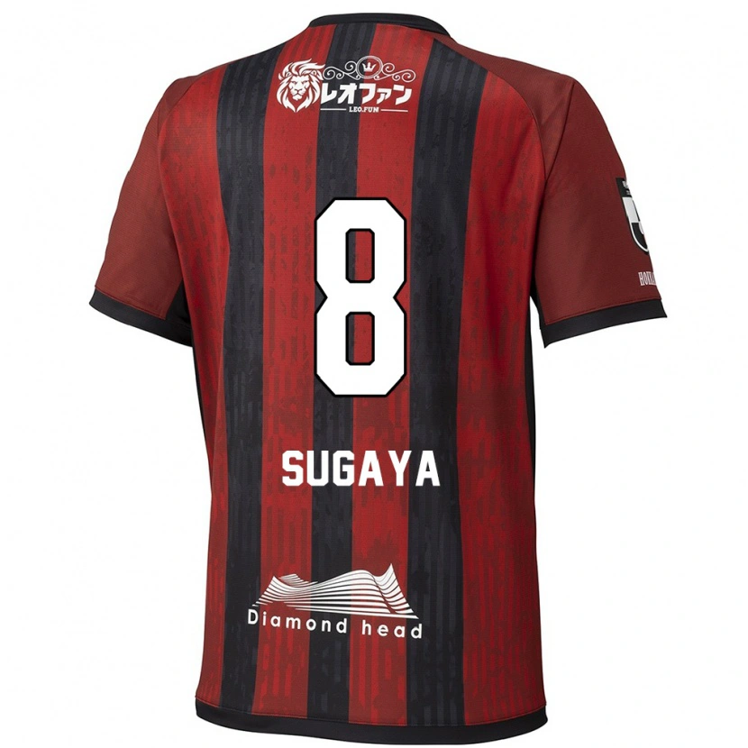 Danxen Men Shuto Sugaya #8 Red Black Home Jersey 2025/26 T-Shirt
