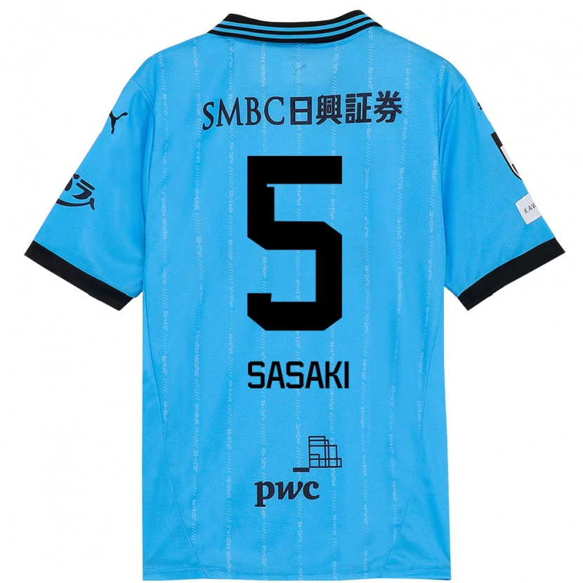Danxen Men Asahi Sasaki #5 Sky Blue Black Home Jersey 2025/26 T-Shirt