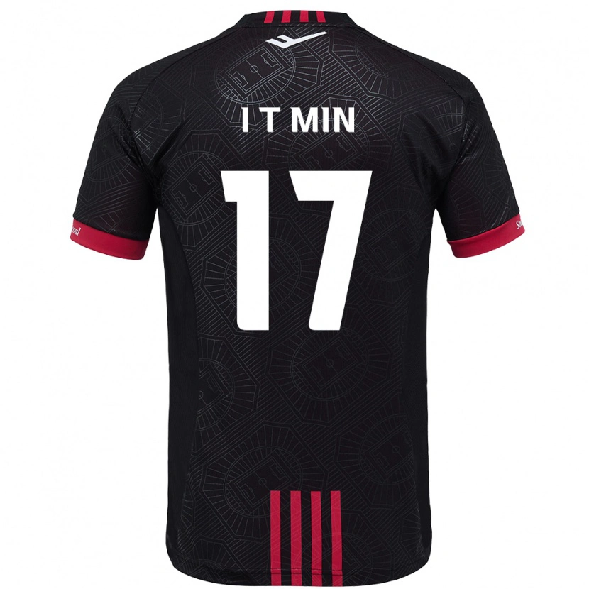 Danxen Men Tae-In Min #17 Black Red Home Jersey 2025/26 T-Shirt