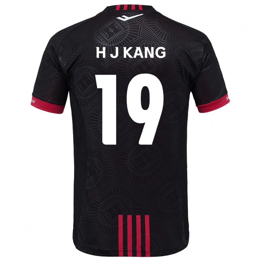 Danxen Men Ju-Hyeok Kang #19 Black Red Home Jersey 2025/26 T-Shirt