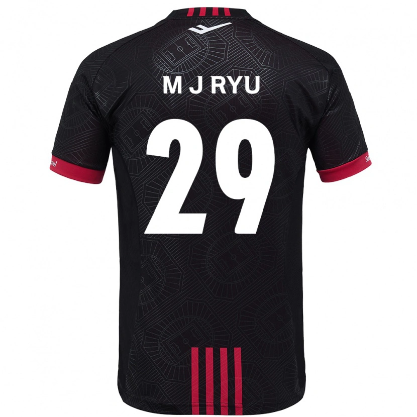 Danxen Men Jae-Moon Ryu #29 Black Red Home Jersey 2025/26 T-Shirt