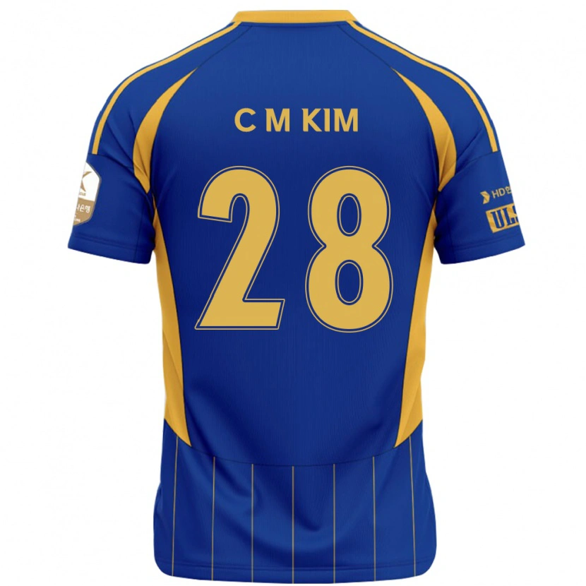 Danxen Men Min-Chan Kim #28 Royal Blue Yellow Home Jersey 2025/26 T-Shirt
