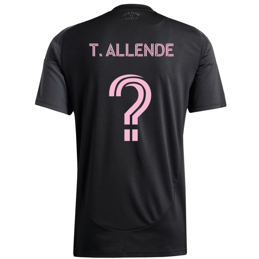 Danxen Men Tadeo Allende #0 Black Pink Away Jersey 2025/26 T-Shirt