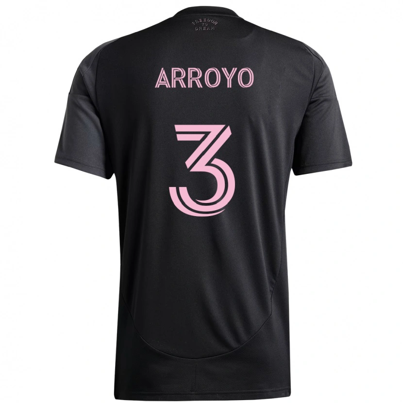 Danxen Men Dixon Arroyo #3 Black Pink Away Jersey 2025/26 T-Shirt