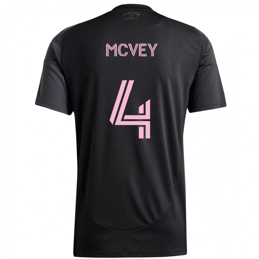 Danxen Men Christopher Mcvey #4 Black Pink Away Jersey 2025/26 T-Shirt