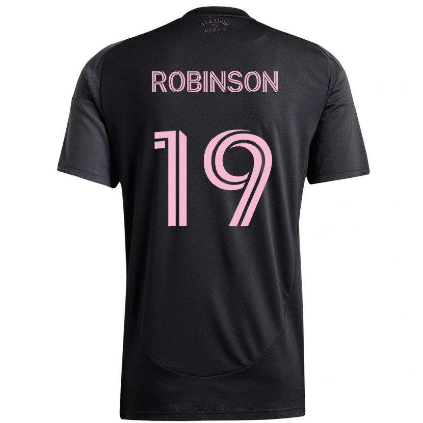 Danxen Men Robbie Robinson #19 Black Pink Away Jersey 2025/26 T-Shirt