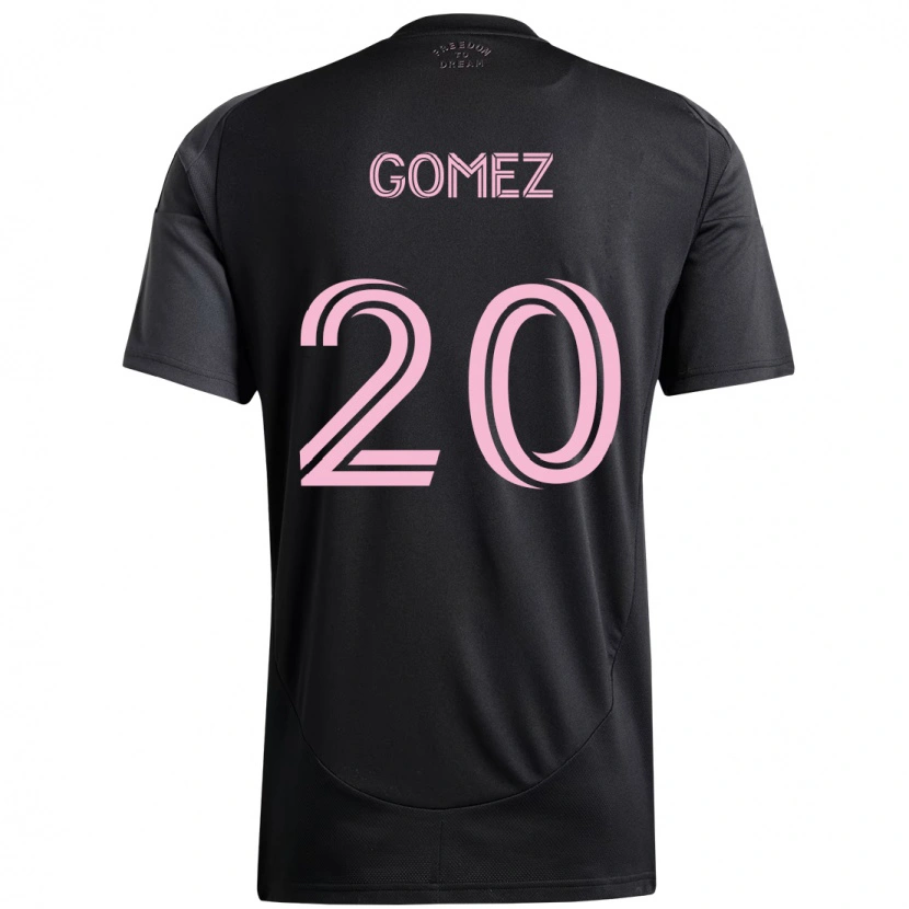 Danxen Men Diego Gómez #20 Black Pink Away Jersey 2025/26 T-Shirt