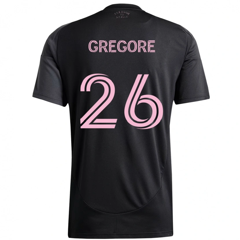 Danxen Men Gregore #26 Black Pink Away Jersey 2025/26 T-Shirt