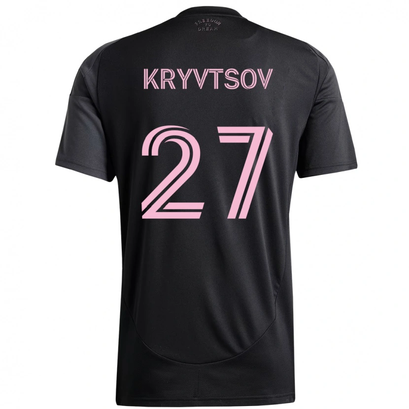 Danxen Men Sergiy Kryvtsov #27 Black Pink Away Jersey 2025/26 T-Shirt
