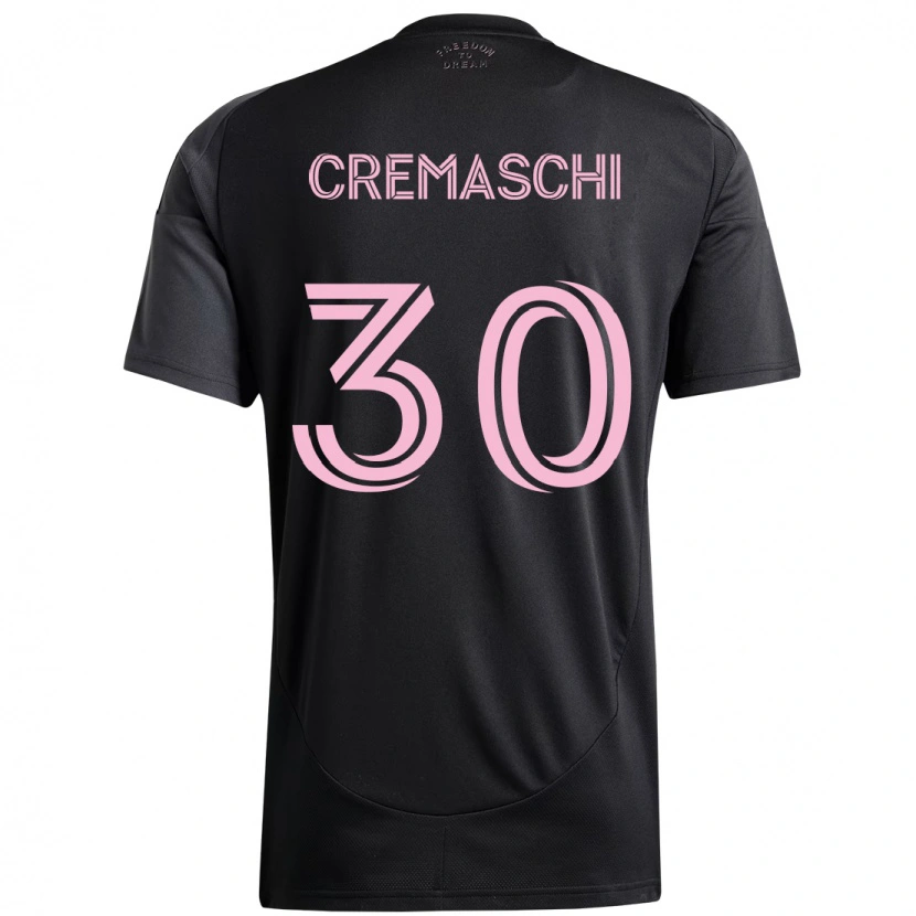 Danxen Men Benja Cremaschi #30 Black Pink Away Jersey 2025/26 T-Shirt