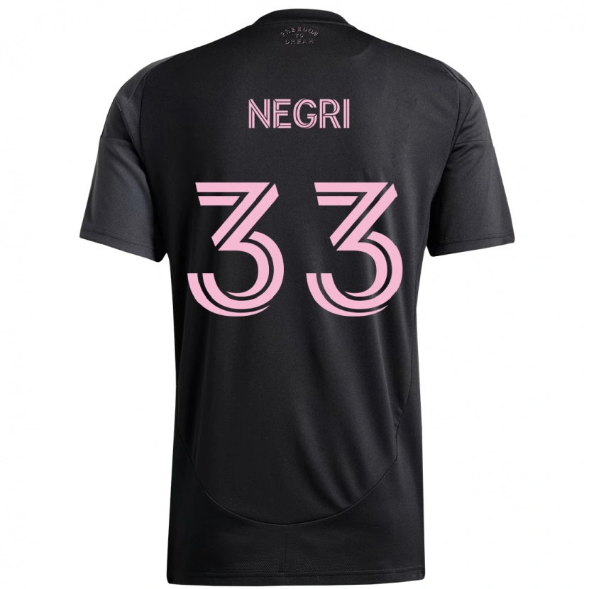 Danxen Men Franco Negri #33 Black Pink Away Jersey 2025/26 T-Shirt