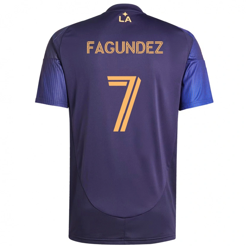 Danxen Men Diego Fagúndez #7 Purple Blue Away Jersey 2025/26 T-Shirt