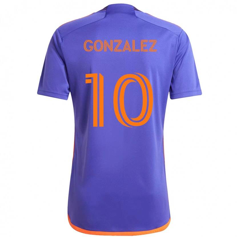 Danxen Men Yair González #10 Purple  Orange Away Jersey 2025/26 T-Shirt