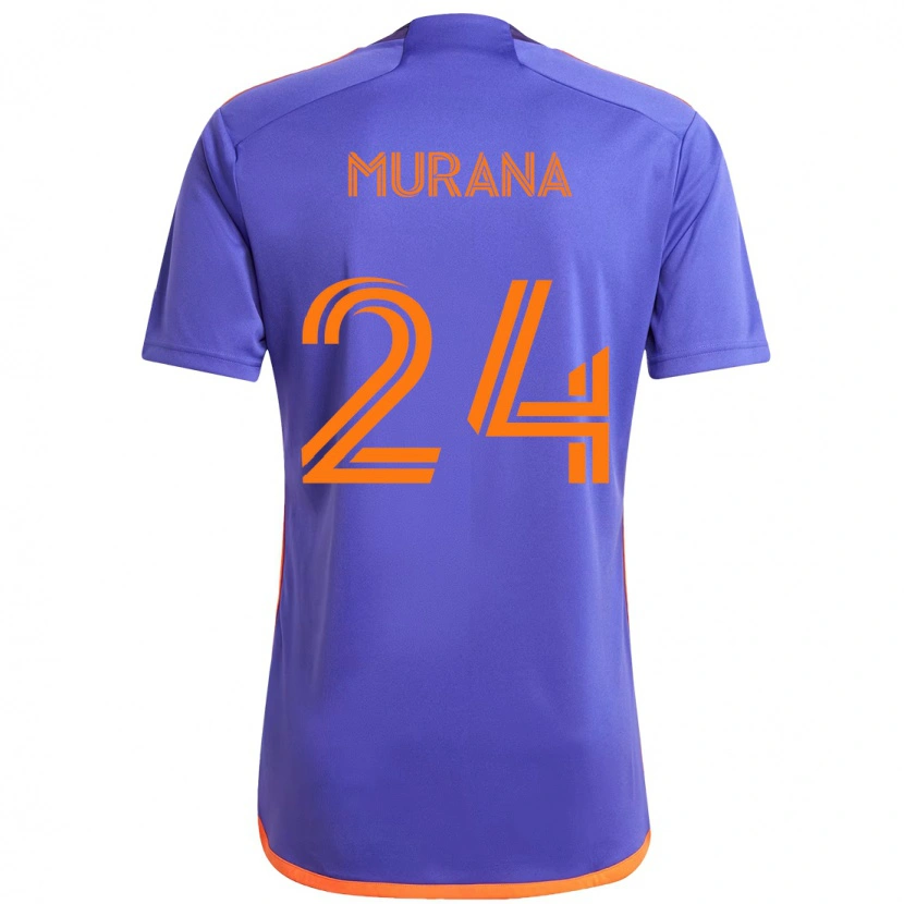 Danxen Men Mujeeb Murana #24 Purple  Orange Away Jersey 2025/26 T-Shirt