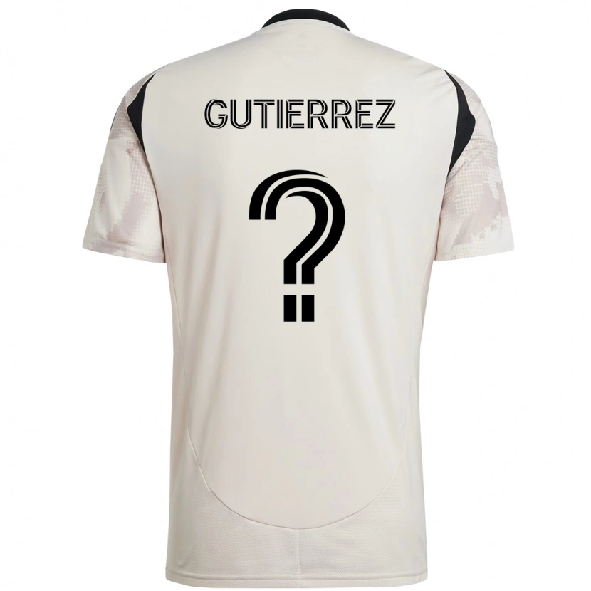 Danxen Men Juan Gutiérrez #0 Beige Black Away Jersey 2025/26 T-Shirt