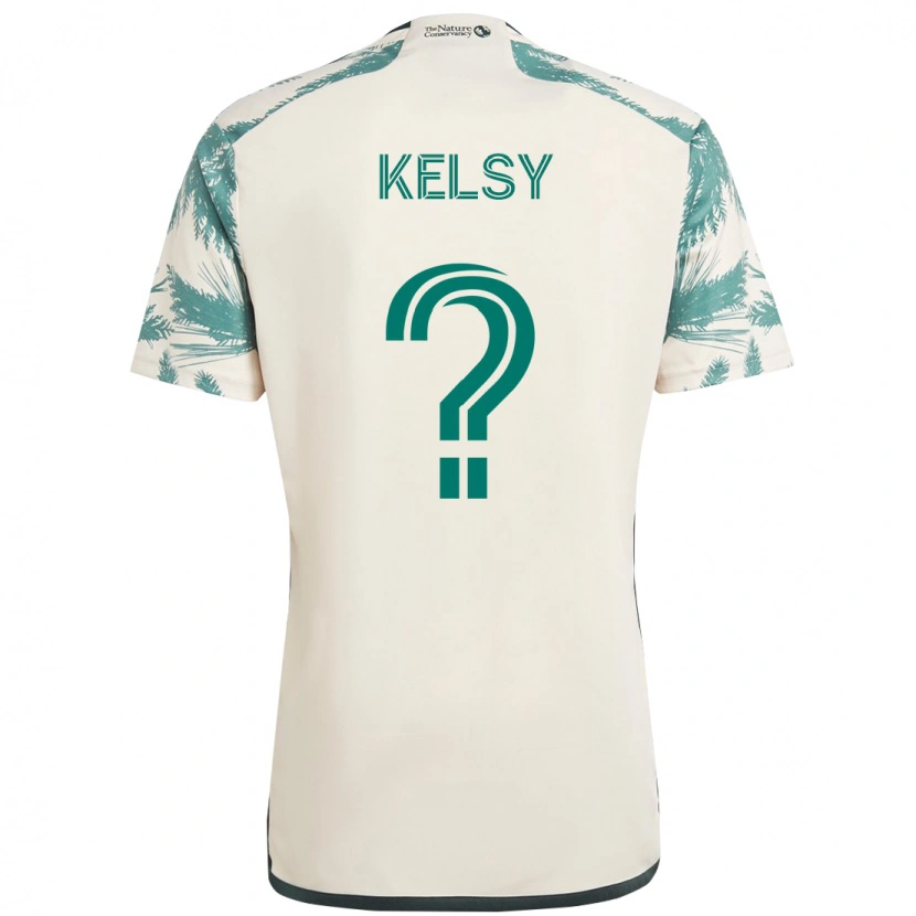 Danxen Men Kevin Kelsy #0 Beige Green Away Jersey 2025/26 T-Shirt