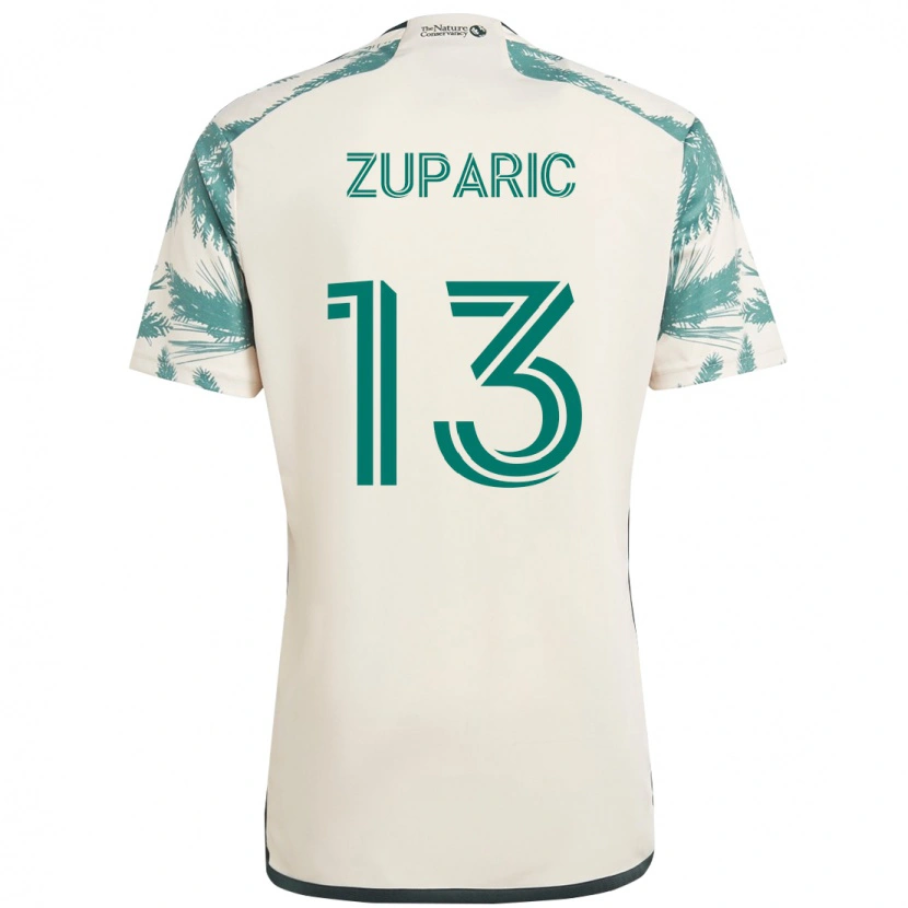 Danxen Men Dario Župarić #13 Beige Green Away Jersey 2025/26 T-Shirt