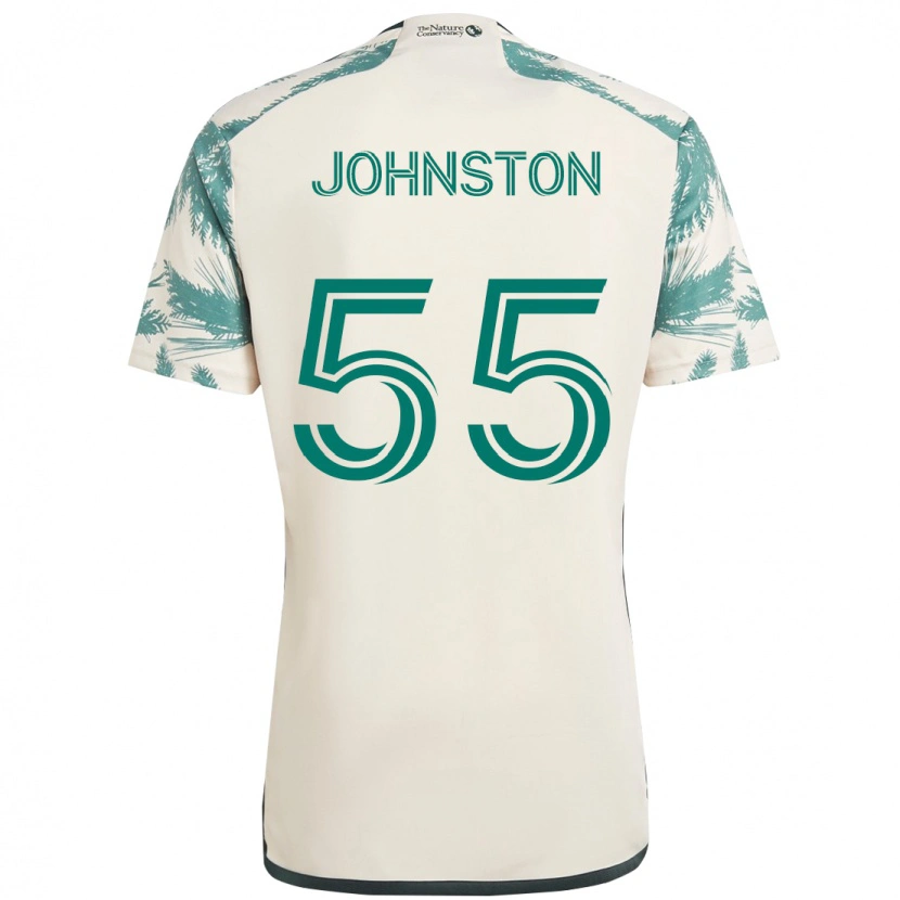 Danxen Men Malcolm Johnston #55 Beige Green Away Jersey 2025/26 T-Shirt