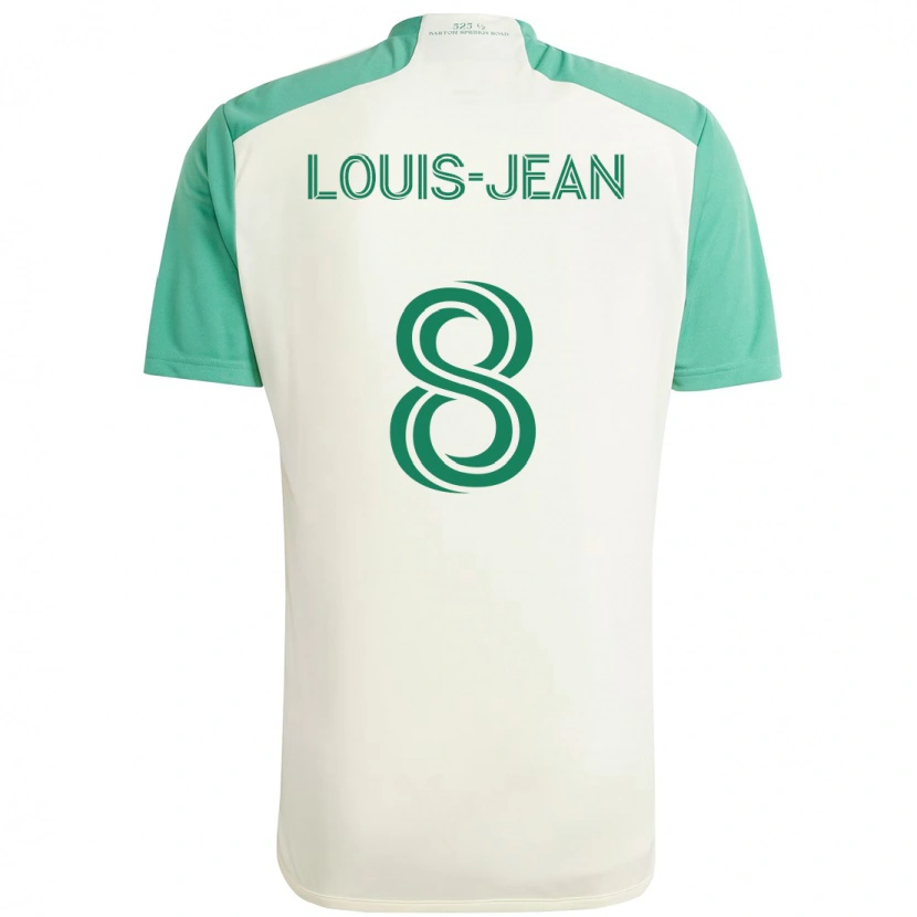 Danxen Men Steeve Louis-Jean #8 White Green Away Jersey 2025/26 T-Shirt