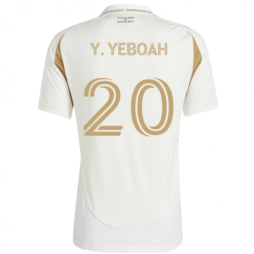 Danxen Men Yaw Yeboah #20 White Brown Away Jersey 2025/26 T-Shirt