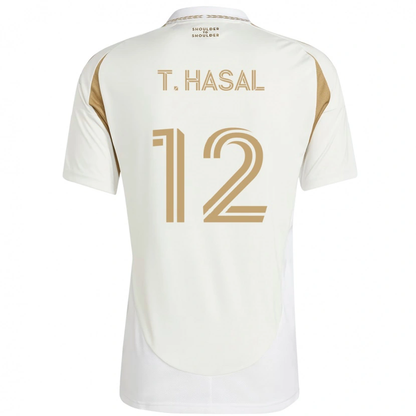 Danxen Men Thomas Hasal #12 White Brown Away Jersey 2025/26 T-Shirt
