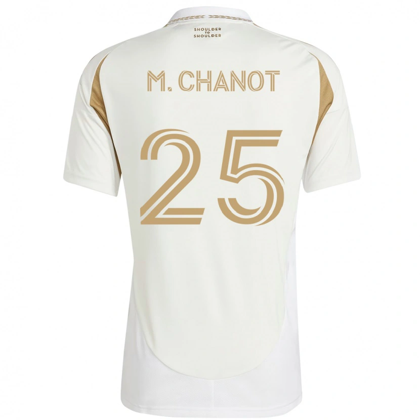 Danxen Men Maxime Chanot #25 White Brown Away Jersey 2025/26 T-Shirt