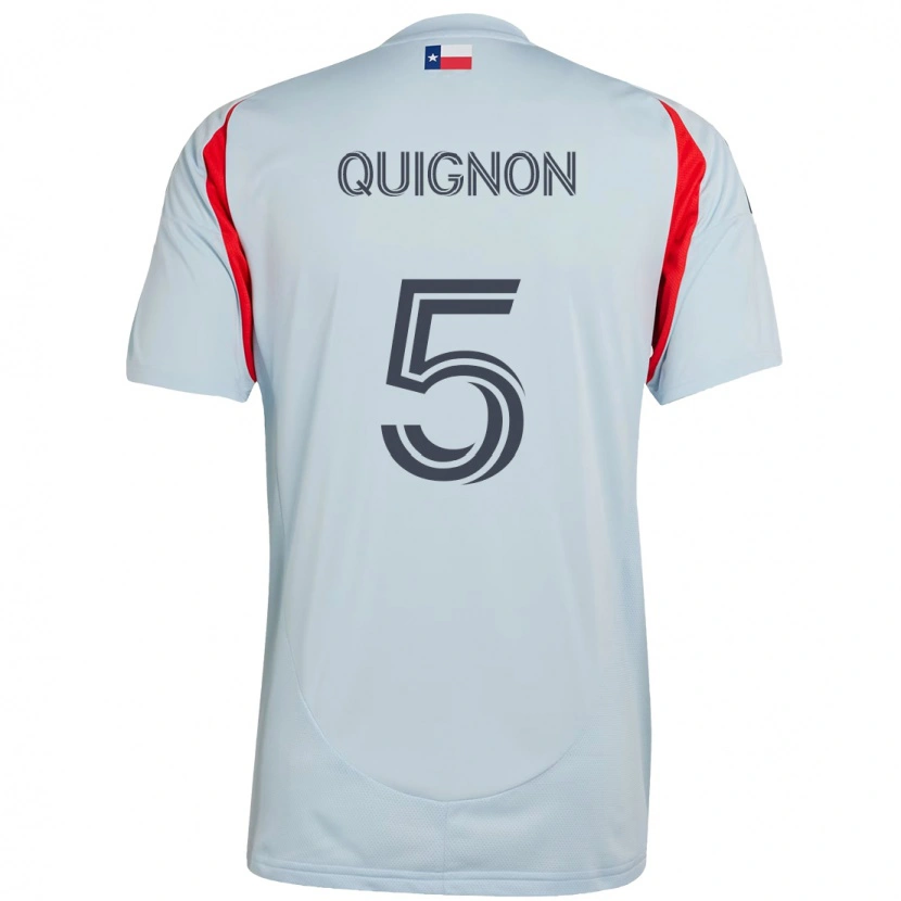 Danxen Men Facundo Quignón #5 Light Blue Red Away Jersey 2025/26 T-Shirt