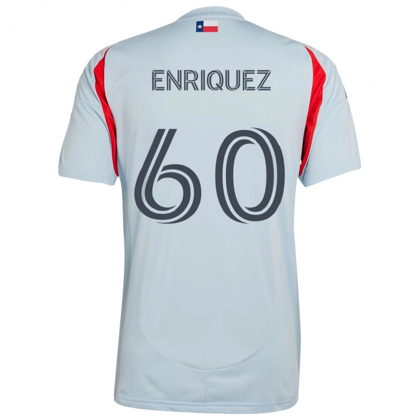 Danxen Men Fabian Enriquez #60 Light Blue Red Away Jersey 2025/26 T-Shirt