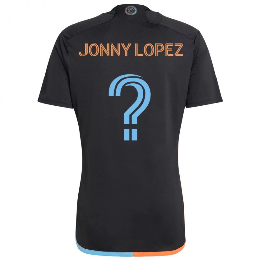 Danxen Men Jonny Lopez #0 Black Blue Orange Away Jersey 2025/26 T-Shirt
