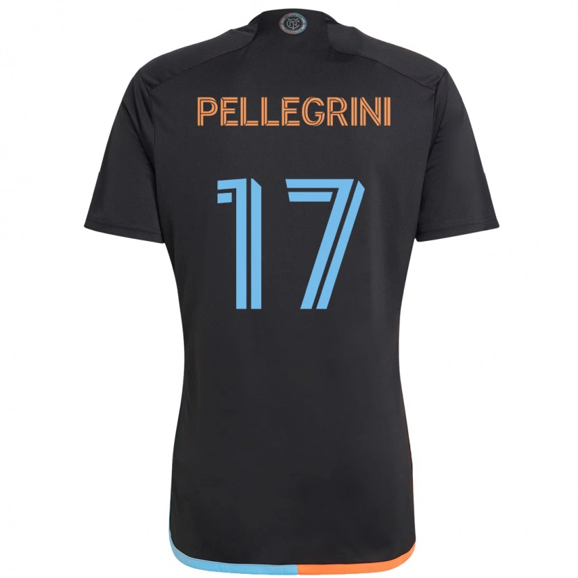 Danxen Men Matías Pellegrini #17 Black Blue Orange Away Jersey 2025/26 T-Shirt