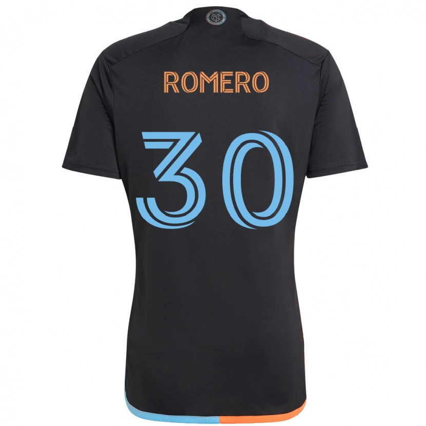 Danxen Men Tomás Romero #30 Black Blue Orange Away Jersey 2025/26 T-Shirt