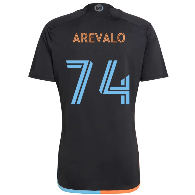 Danxen Men Ronny Arévalo #74 Black Blue Orange Away Jersey 2025/26 T-Shirt