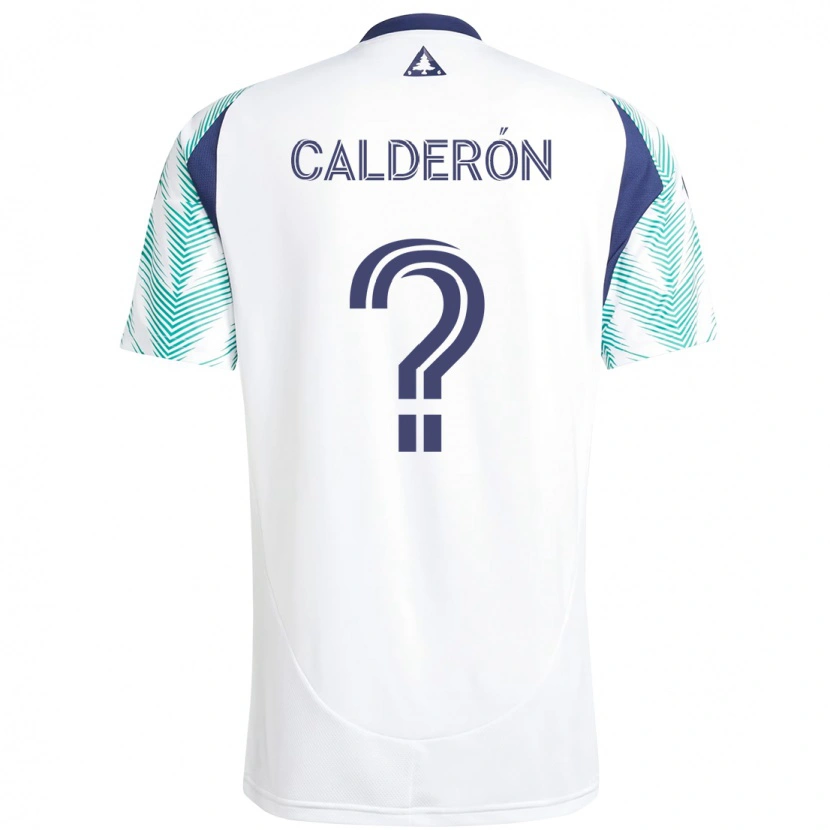 Danxen Men Gio Calderón #0 White Blue Away Jersey 2025/26 T-Shirt