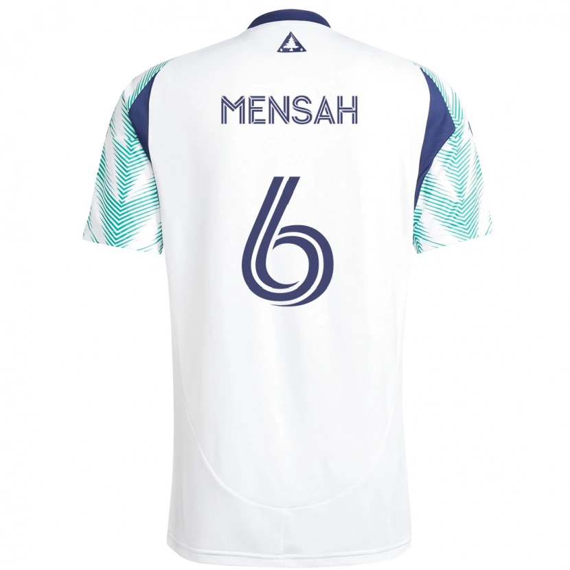 Danxen Men Jonathan Mensah #6 White Blue Away Jersey 2025/26 T-Shirt