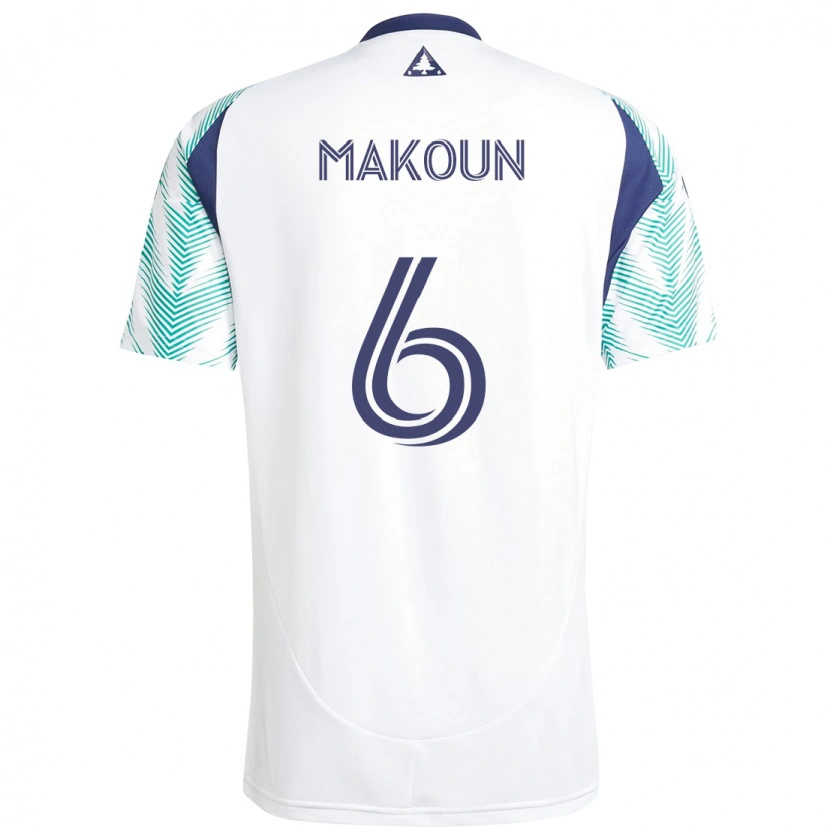 Danxen Men Christian Makoun #6 White Blue Away Jersey 2025/26 T-Shirt