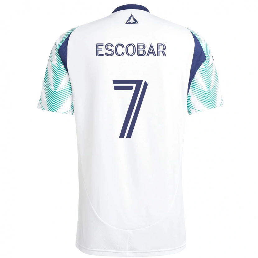 Danxen Men Olger Escobar #7 White Blue Away Jersey 2025/26 T-Shirt
