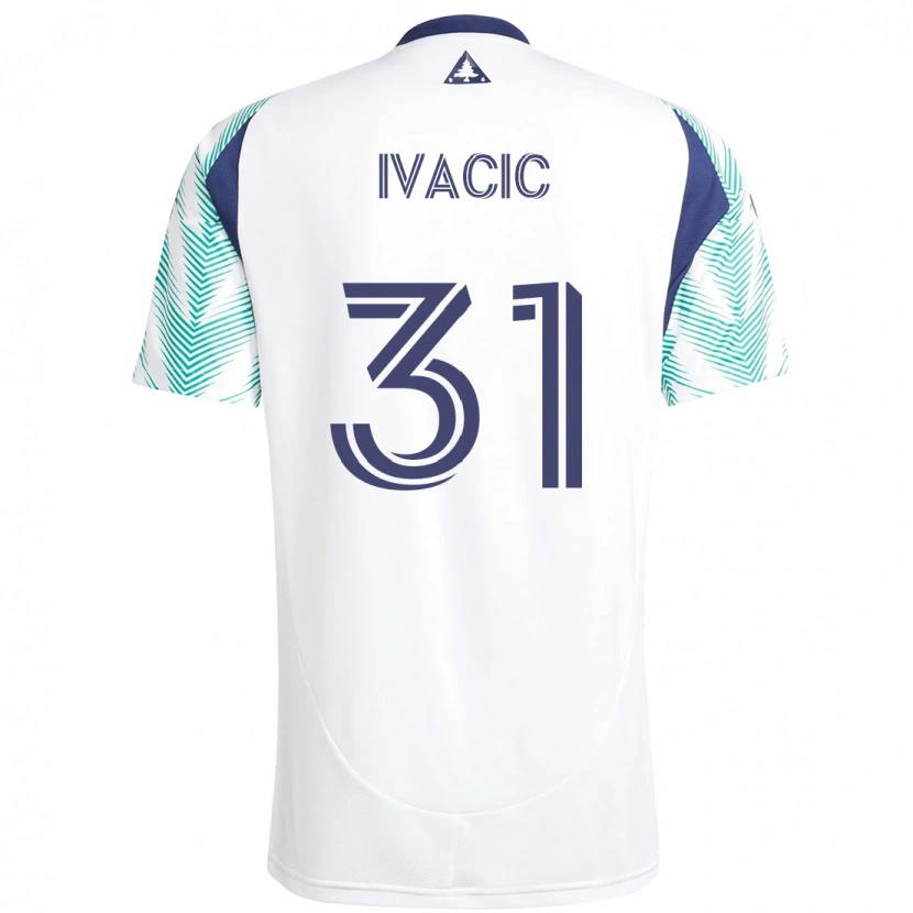 Danxen Men Aljaz Ivacic #31 White Blue Away Jersey 2025/26 T-Shirt