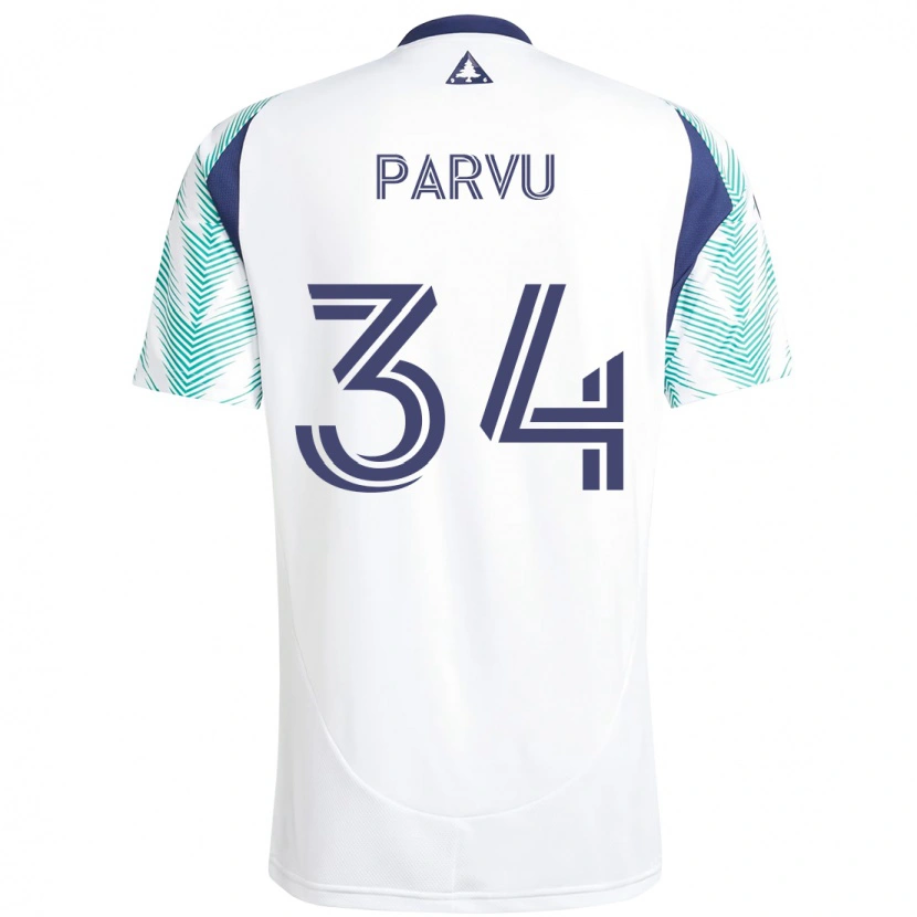 Danxen Men Alexandru Parvu #34 White Blue Away Jersey 2025/26 T-Shirt