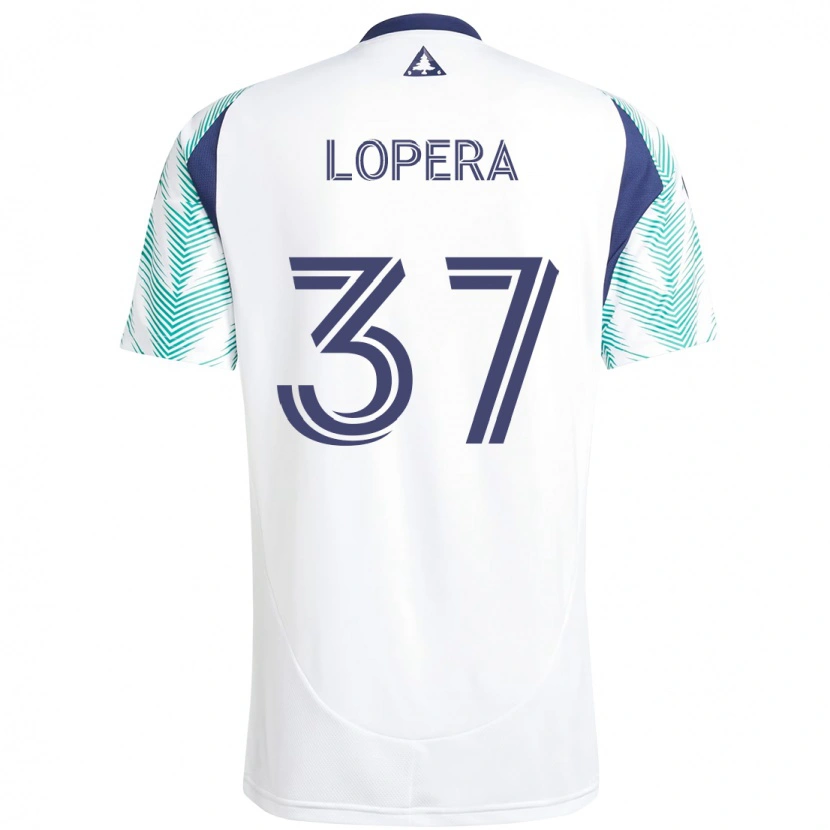 Danxen Men Steban Lopera #37 White Blue Away Jersey 2025/26 T-Shirt