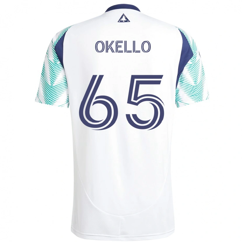 Danxen Men Noble Okello #65 White Blue Away Jersey 2025/26 T-Shirt