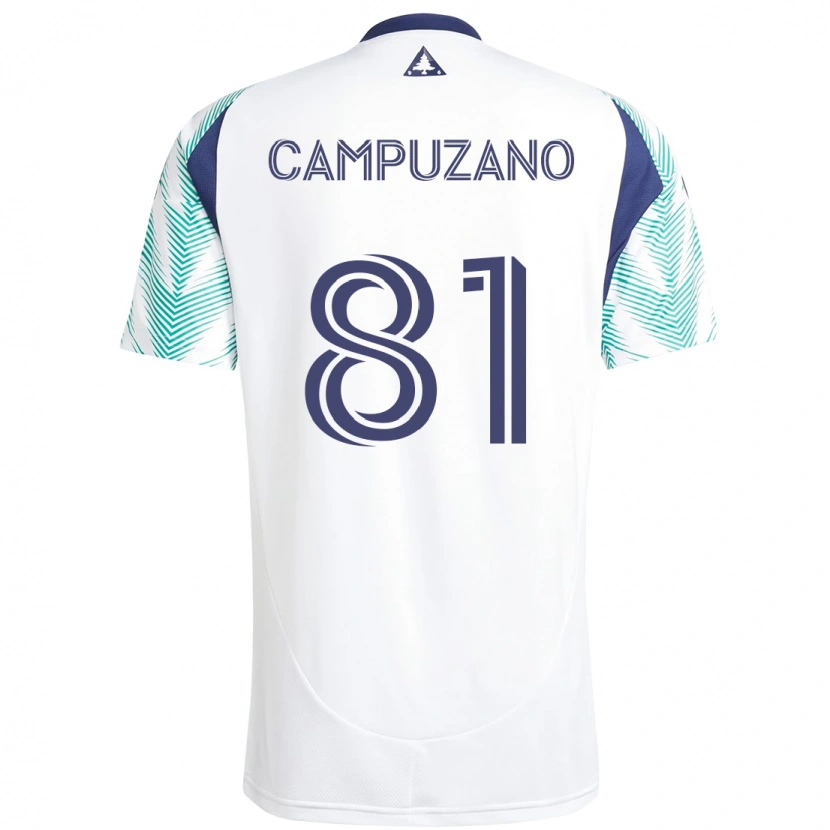 Danxen Men Nico Campuzano #81 White Blue Away Jersey 2025/26 T-Shirt