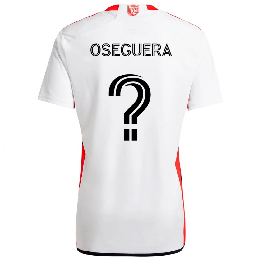 Danxen Men Kevin Oseguera #0 White Red Away Jersey 2025/26 T-Shirt
