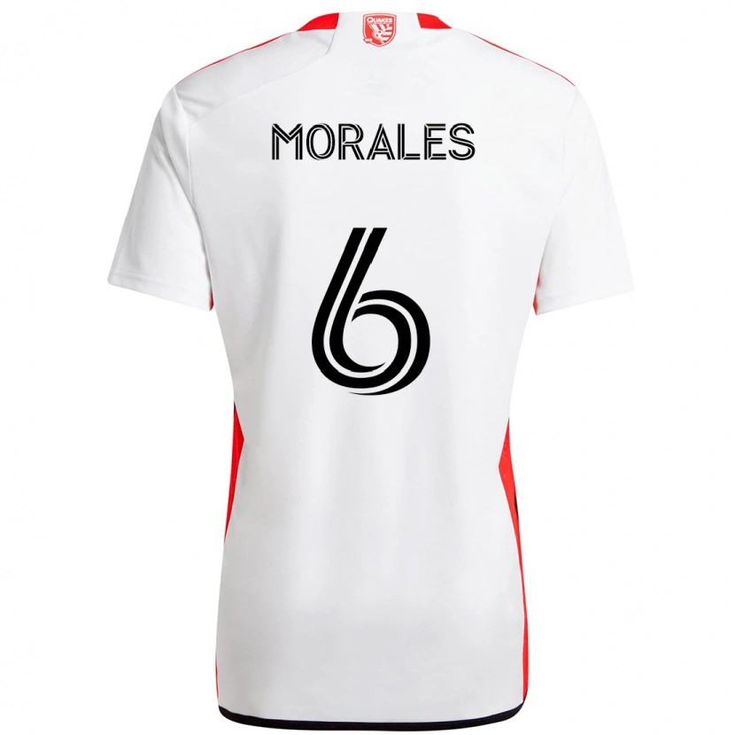Danxen Men Alfredo Morales #6 White Red Away Jersey 2025/26 T-Shirt
