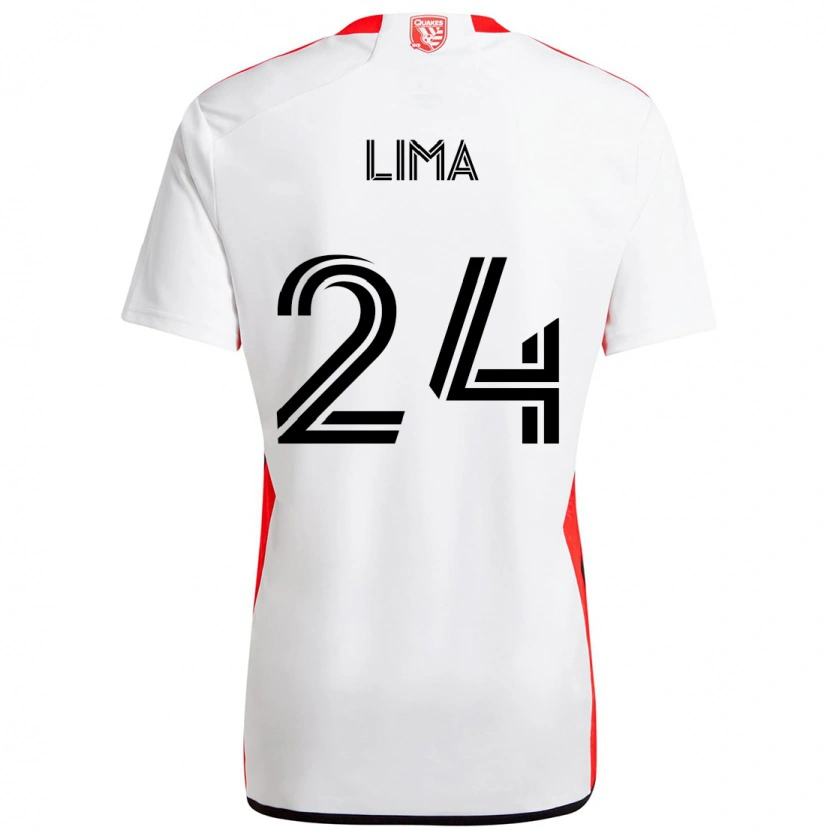 Danxen Men Nick Lima #24 White Red Away Jersey 2025/26 T-Shirt