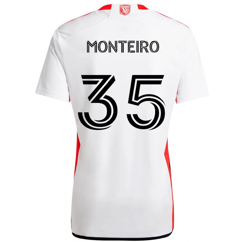 Danxen Men Jamiro Monteiro #35 White Red Away Jersey 2025/26 T-Shirt